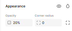 Captura de tela do Figma opacidade reduzida ajuste